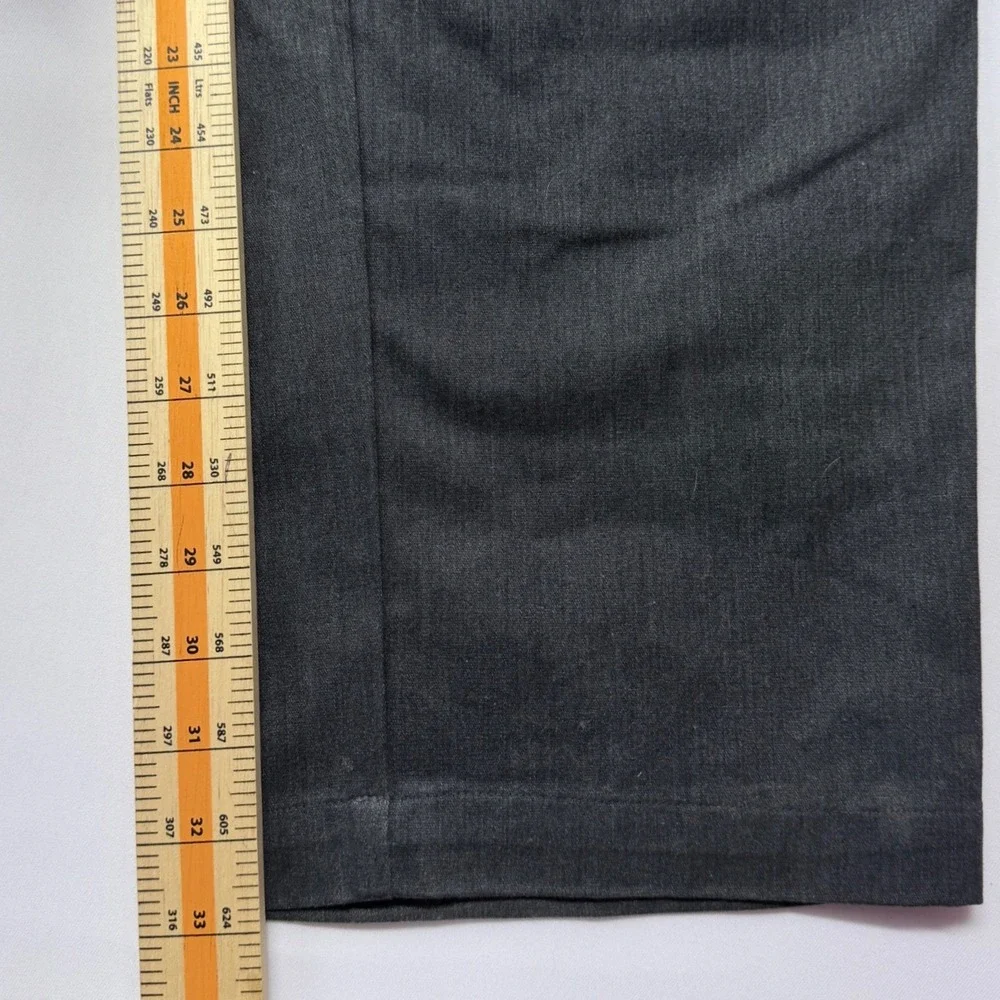 Banana Republic Stretch Chino Pants Mens 36L Dark Charcoal Gray Straight Leg